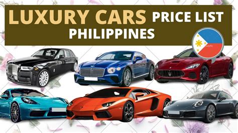 luxury cars price list philippines.